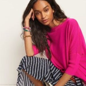 Anthropologie Hot Pink Sweater in Small